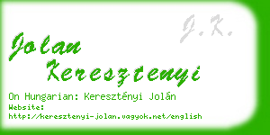 jolan keresztenyi business card